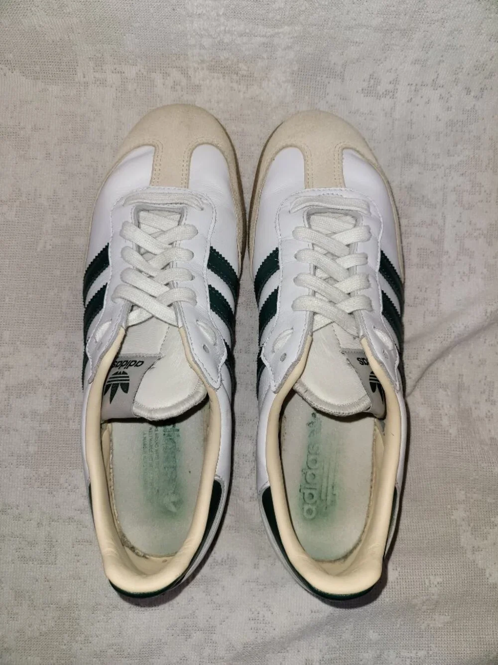 Adidas Men’s Samba OG Originals Size 9 White Collegiate Green Gum JS3831 Shoes - Picture 15 of 16